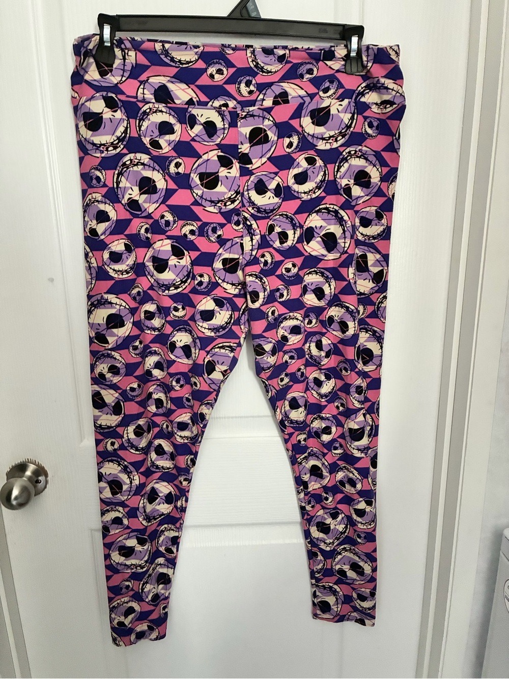 Womens Pink and Purple Patterned Leggings
